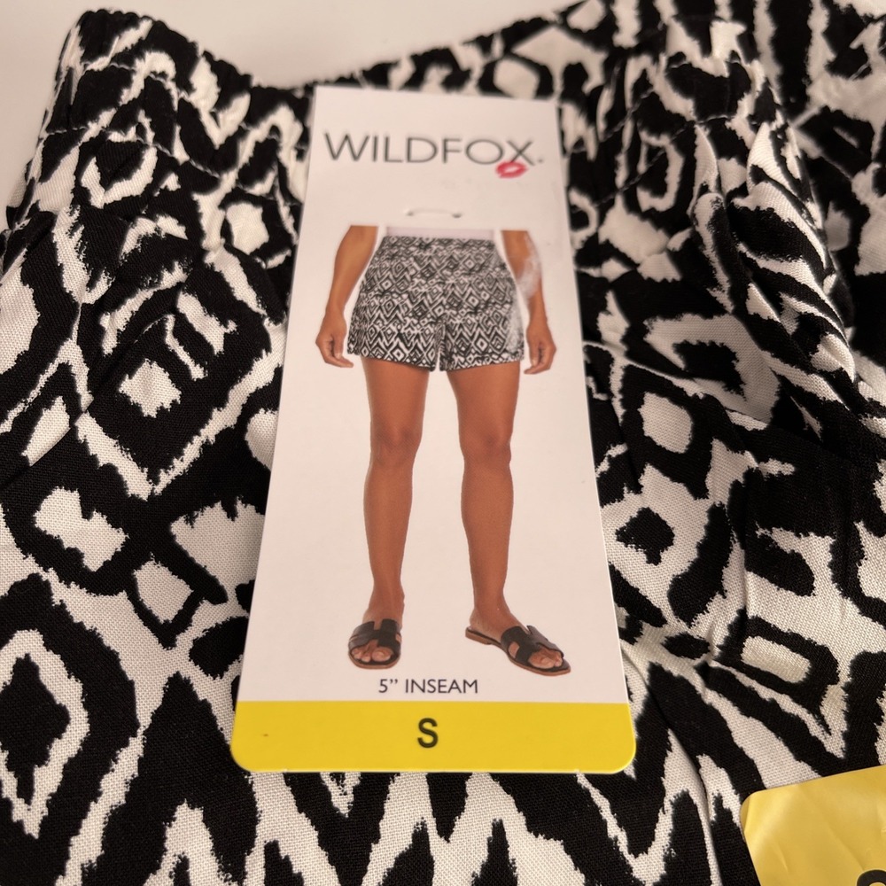 Wildfox Women's 5" Short, Black, Small Bold Print